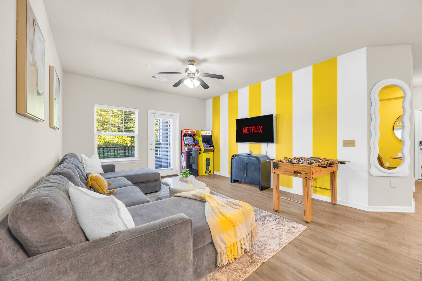 A thoughtfully furnished living room in our Jacksonville portfolio